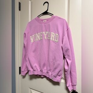 Soft as a Grape Pink Vineyard Crewneck Sweatshirt - Small
